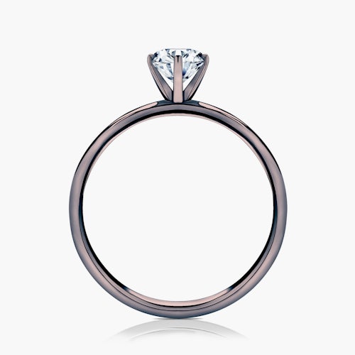 Pierścionek zaręczynowy SAVICKI: czarne złoto, diament